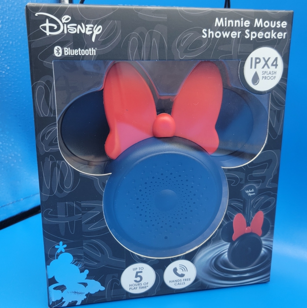 Disney's Minnie Mouse Shaped Shower Speaker IPX4 Splashproof with Suction New